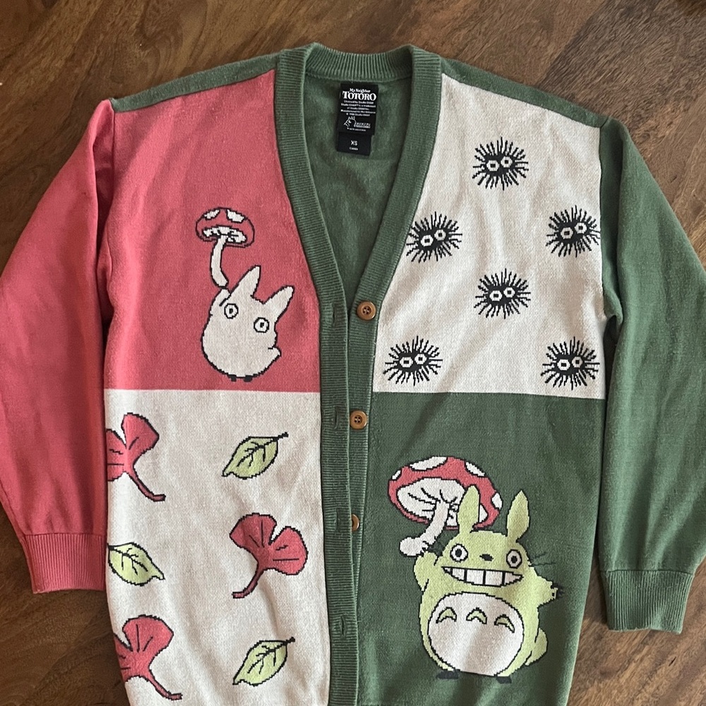Studio Ghibli Green Totoro Cardigan Box Lunch Adult XS